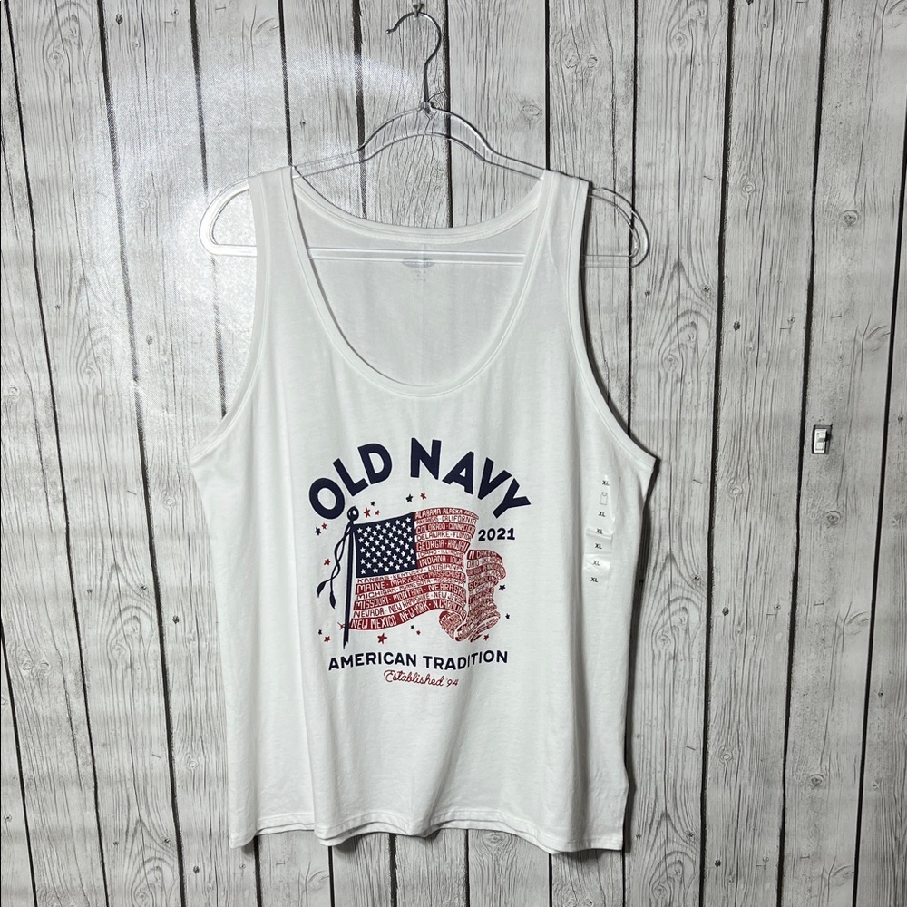 Racerback 2021 Flag-Graphic Tank Top Size XL